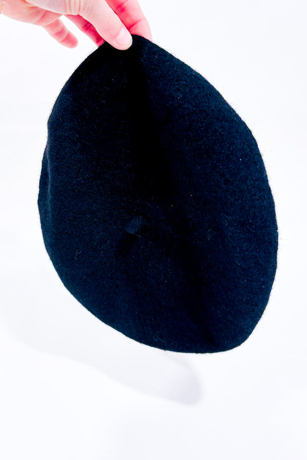 Béret noir en laine classique seconde main - Autres- La Penderie du Paradis