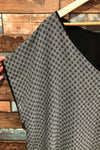 Haut ample gris et noir avec motifs (3X) seconde main Collection Michel Studio