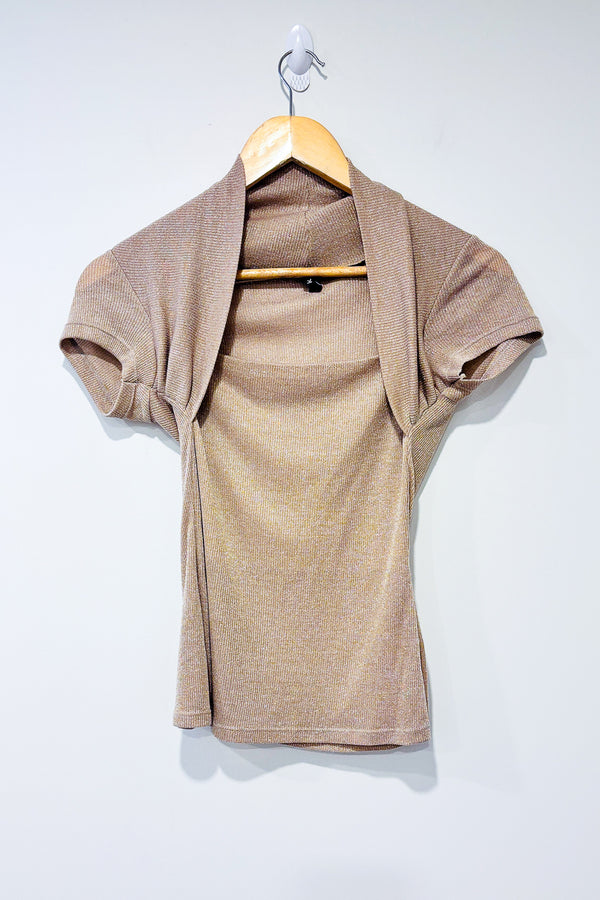 Haut beige scintillant (xs/s) -- La Penderie du Paradis ?