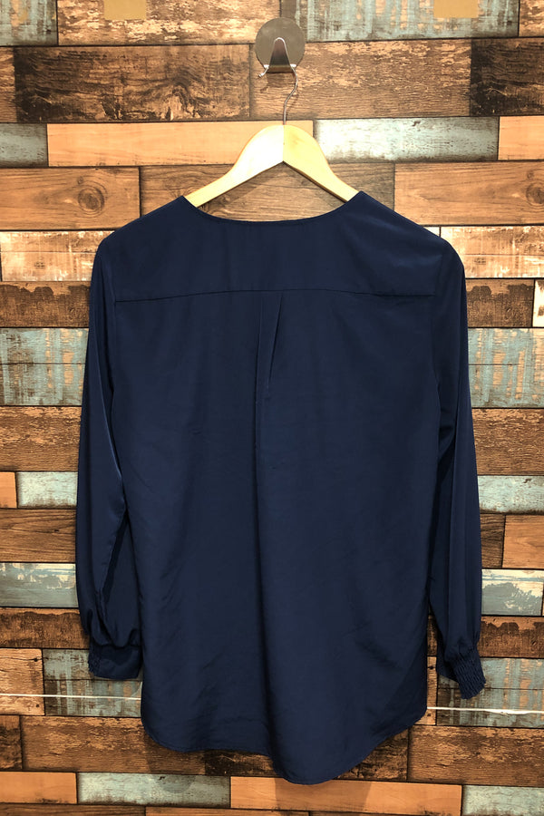 Haut bleu fluide (m/l) seconde main Style&Co