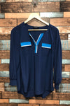 Haut bleu fluide (m/l) seconde main Style&Co