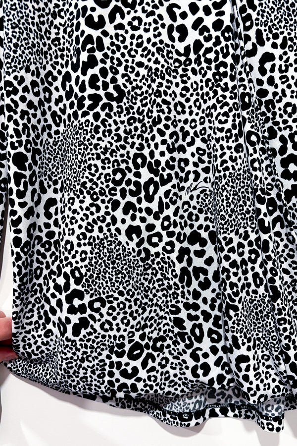 Haut cache-coeur blanc et noir motif léopard (s) seconde main Michael Kors