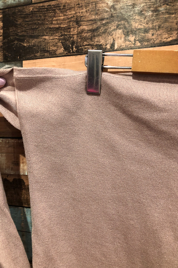 Haut côtelé vieux rose licou croisé(2X) seconde main Reitmans