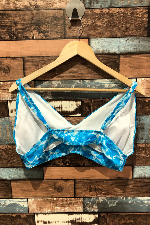 Haut de maillot de bain bleu effet eau (xl) seconde main Autres