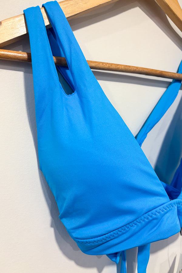 Haut de maillot de bain bleu (l) seconde main Becca