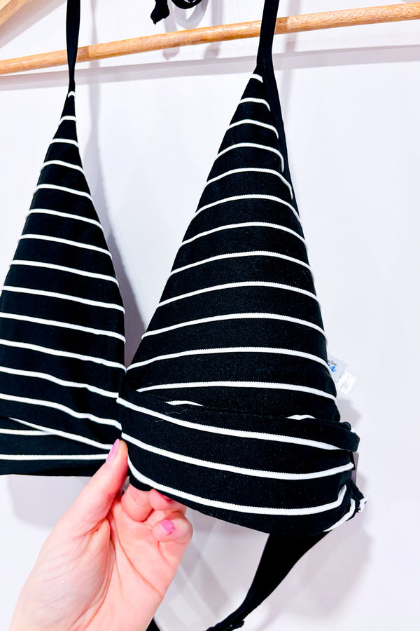 Haut de maillot de bain noir et blanc rayé (l)-La Vie en Rose-La Penderie du Paradis 🕊