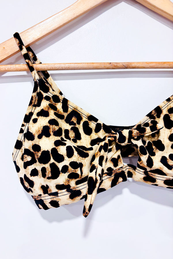 Haut de maillot de bain noir motif cheetah (s)-Revamped-La Penderie du Paradis 🕊