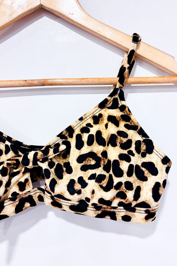 Haut de maillot de bain noir motif cheetah (s)-Revamped-La Penderie du Paradis 🕊