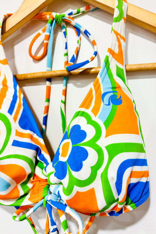 Haut de maillot de bain orange et bleu (m) -- La Penderie du Paradis ?