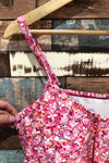 Haut de maillot de bain rose fleuri (16D) seconde main Nygård