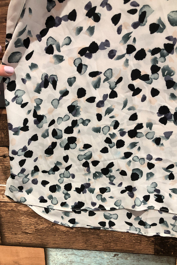 Haut fluide blanc avec motifs multicolores (xxl) seconde main Reitmans