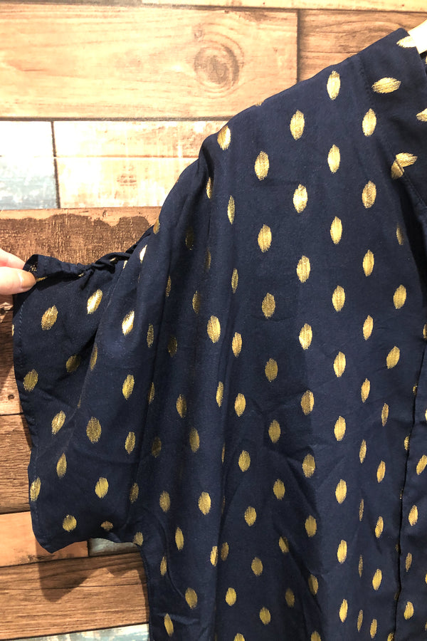 Haut fluide marine et or (4X) seconde main SHEIN