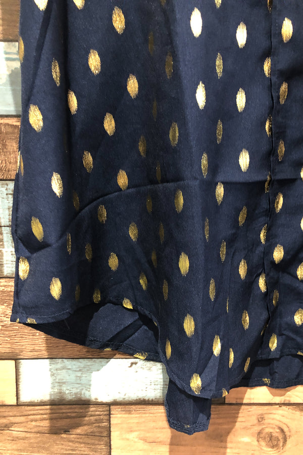 Haut fluide marine et or (4X) seconde main SHEIN