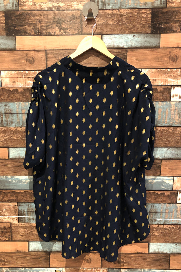 Haut fluide marine et or (4X) seconde main SHEIN