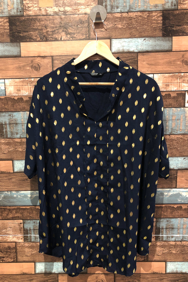 Haut fluide marine et or (4X) seconde main SHEIN