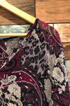Haut fluide mauve transparent fleuri (l) seconde main Reitmans