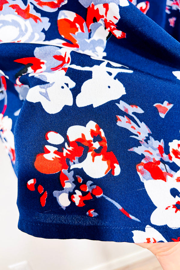 Haut marine fleuri (xl)-Pentagone-La Penderie du Paradis 🕊