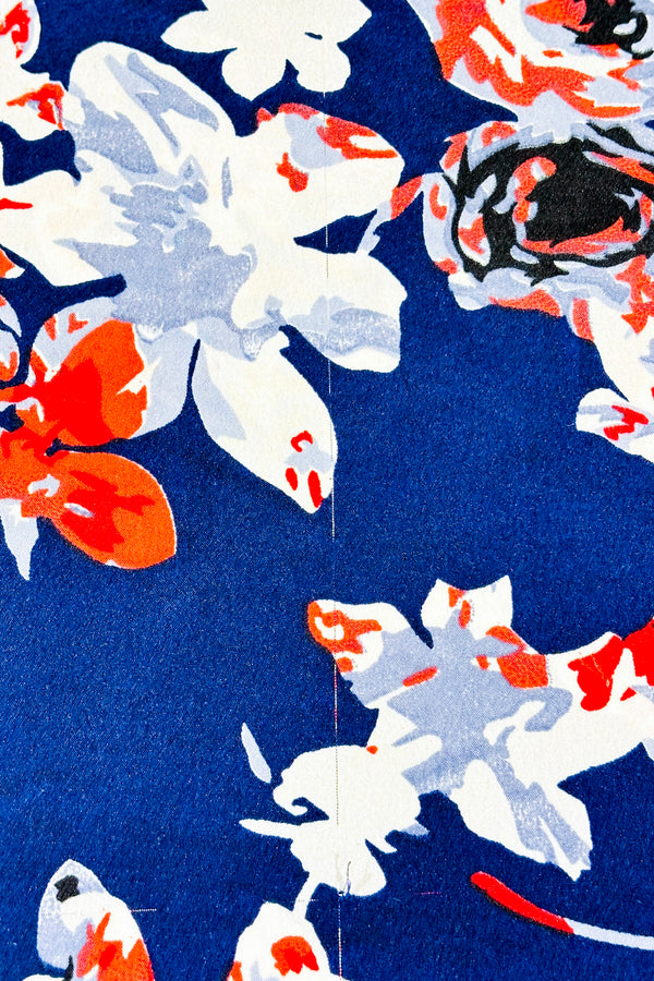 Haut marine fleuri (xl)-Pentagone-La Penderie du Paradis 🕊