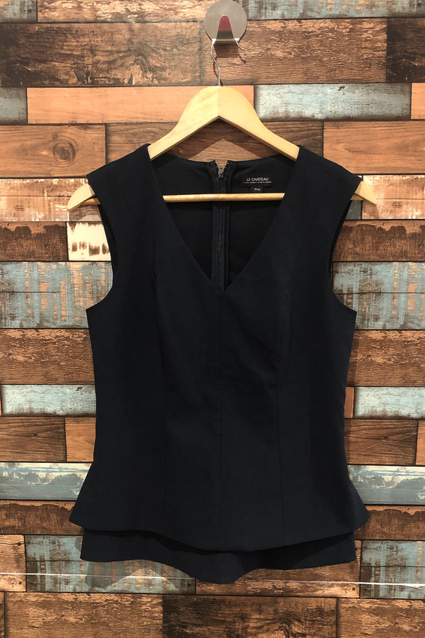 Haut marine sans manche (xs) seconde main Le Château