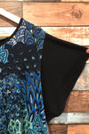 Haut noir et bleu fleuri (l) seconde main Laura