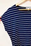 Haut rayé marine et blanc avec côtés ajustables (l) - Maternité-Envie de Fraise-La Penderie du Paradis 🕊