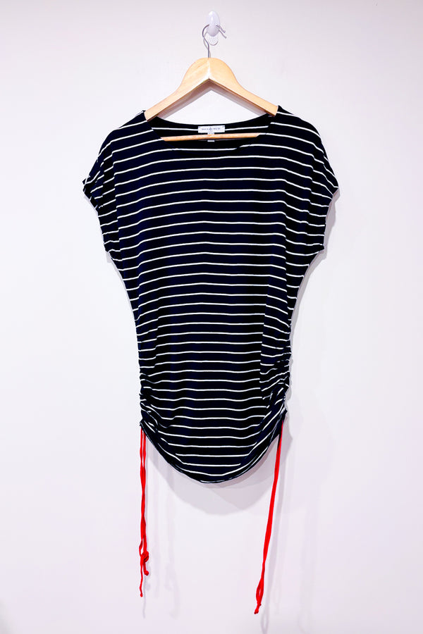 Haut rayé marine et blanc avec côtés ajustables (l) - Maternité-Envie de Fraise-La Penderie du Paradis 🕊