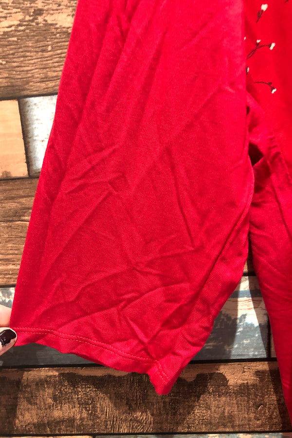 Haut rouge fleuri Le Relax (l) seconde main Reitmans