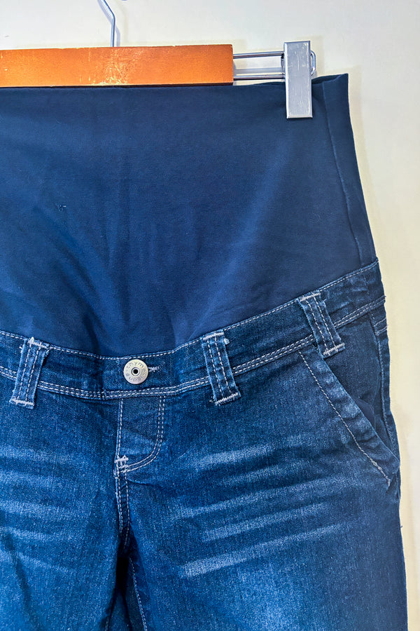 Jeans 3/4 bleu foncé (m) - Maternité seconde main Thyme