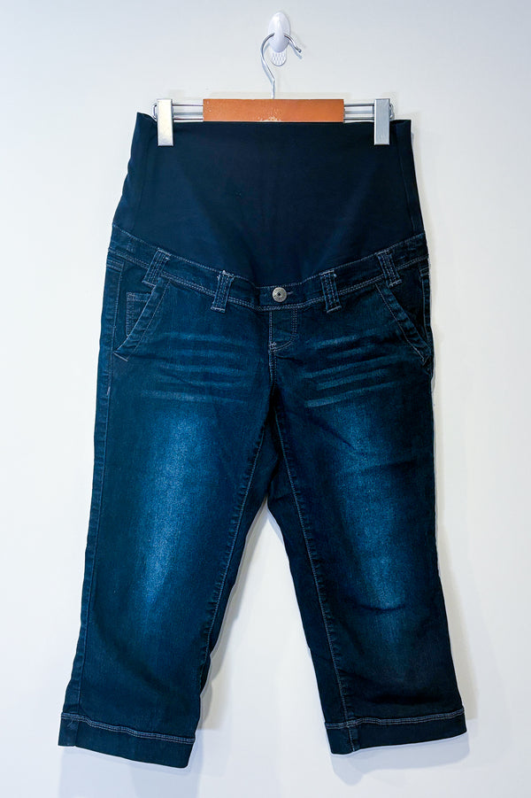 Jeans 3/4 bleu foncé (m) - Maternité seconde main Thyme