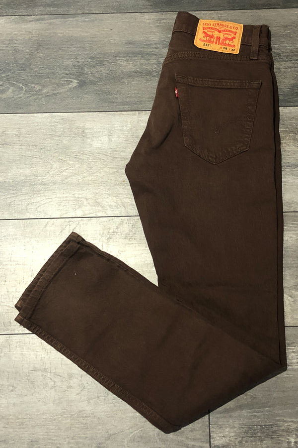 Jeans 511 brun jambe droite (xs) - Homme seconde main Levi's