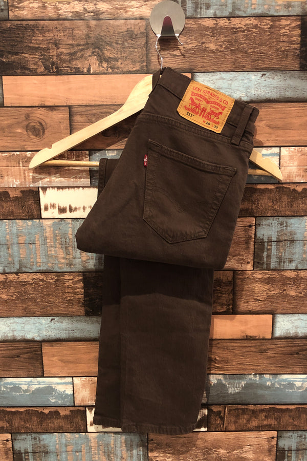 Jeans 511 brun jambe droite (xs) - Homme seconde main Levi's