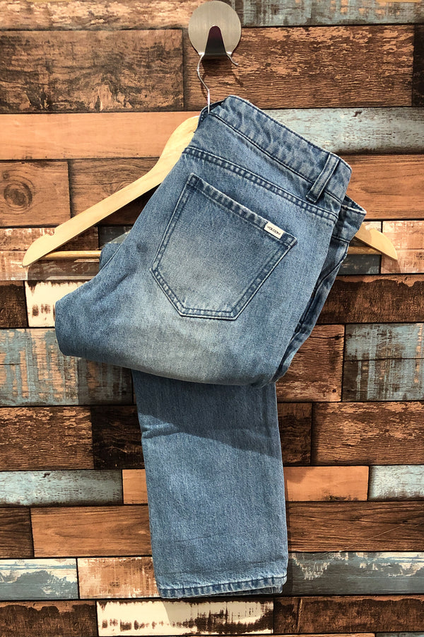 Jeans bleu délavé (s) seconde main Volcom