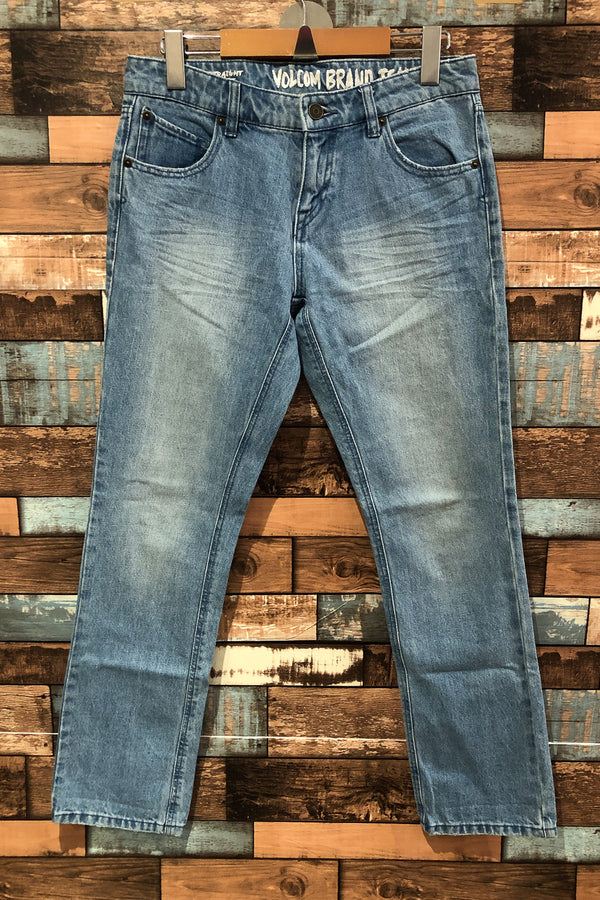 Jeans bleu délavé (s) seconde main Volcom