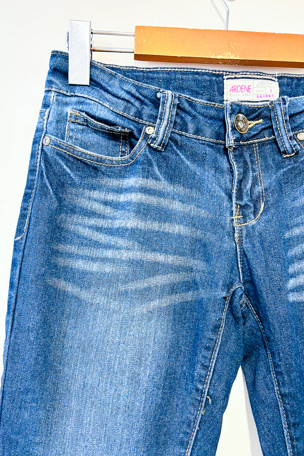 Jeans bleu foncé délavé (xs) seconde main Ardene