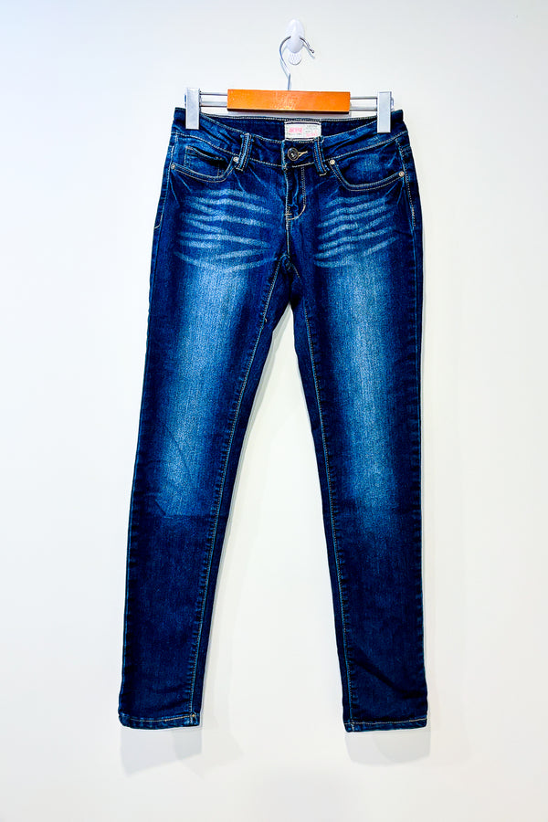 Jeans bleu foncé délavé (xs) seconde main Ardene