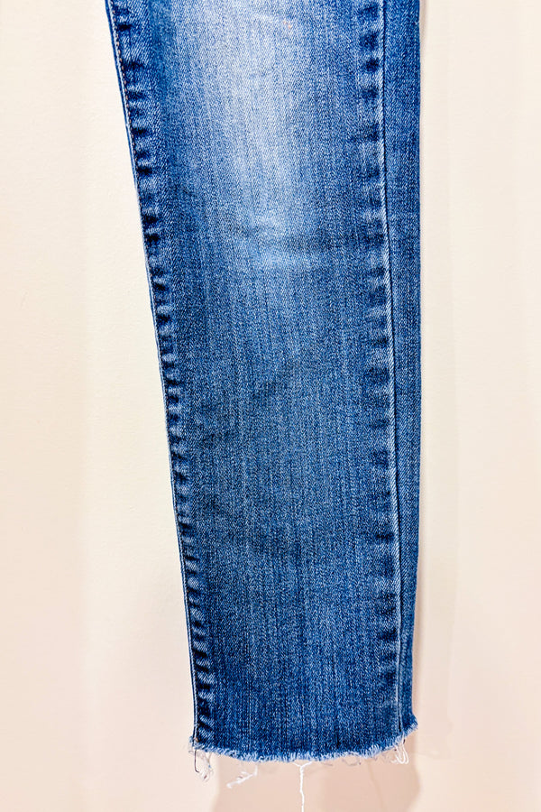 Jeans bleu pâle délavé jambe étroite (xs)-Garage-La Penderie du Paradis 🕊