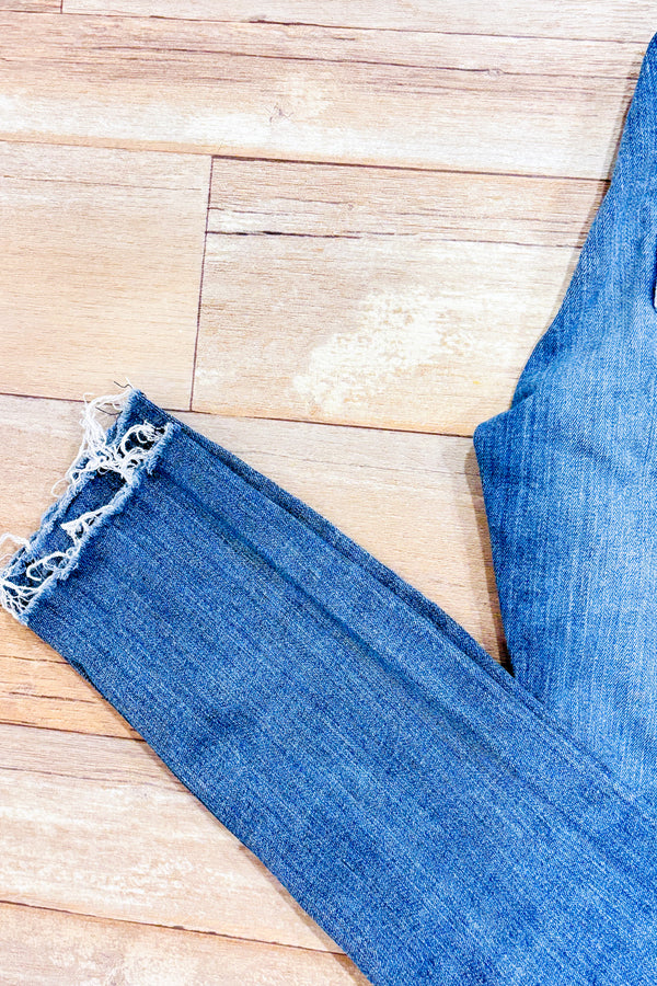 Jeans bleu pâle délavé jambe étroite (xs)-Garage-La Penderie du Paradis 🕊