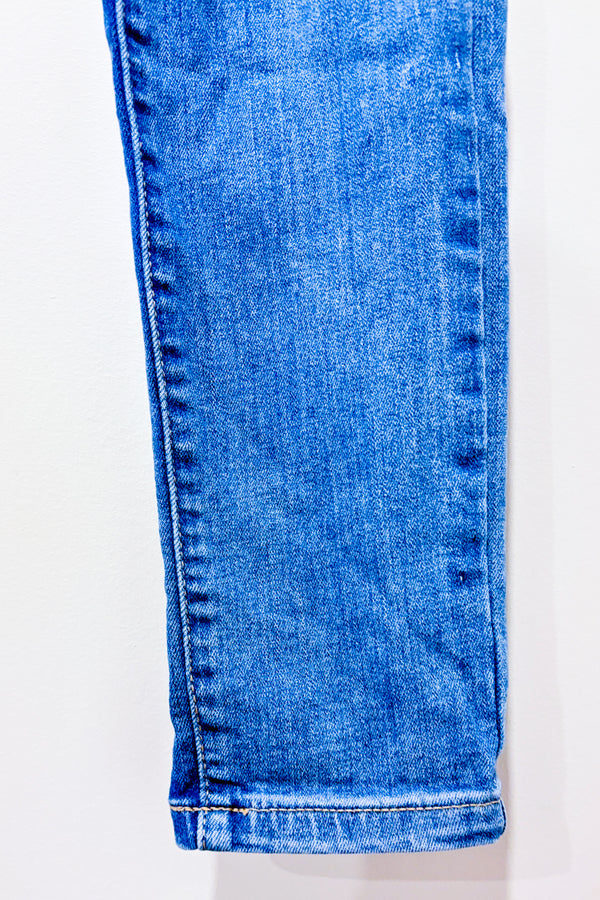 Jeans bleu pâle effet usé jambe étroite (xs)-Garage-La Penderie du Paradis 🕊