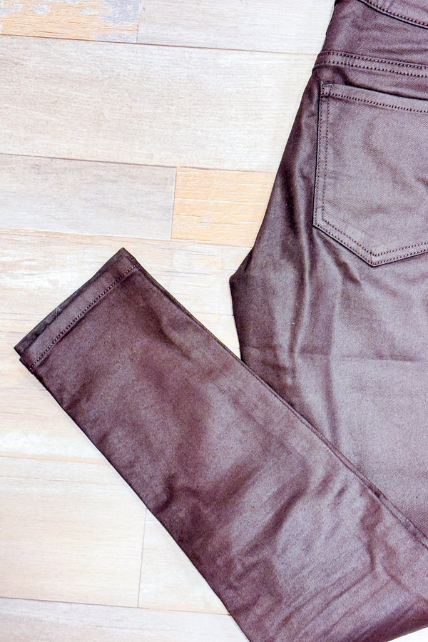 Jeans chocolat lustré coupe ultra étroite (s)-Banana Republic-La Penderie du Paradis 🕊