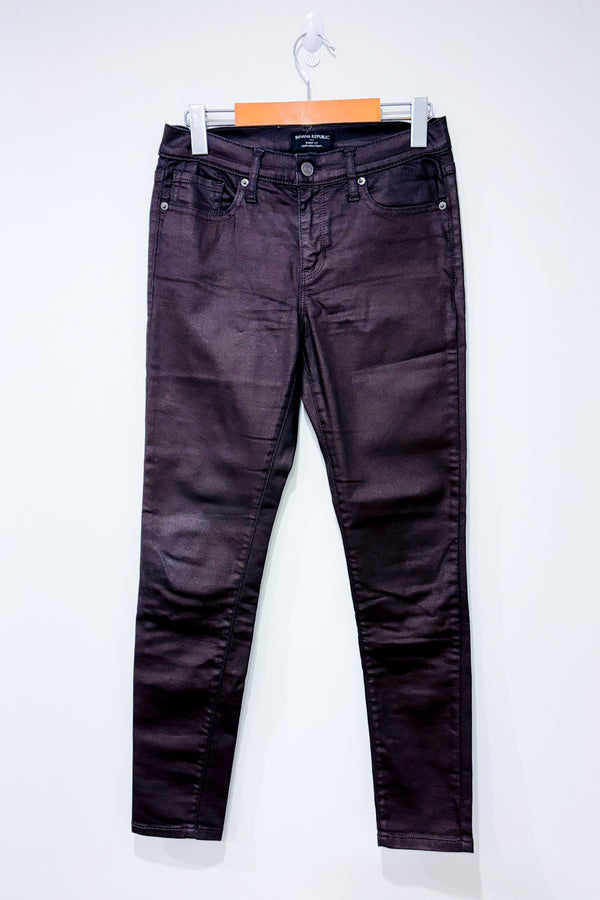Jeans chocolat lustré coupe ultra étroite (s)-Banana Republic-La Penderie du Paradis 🕊