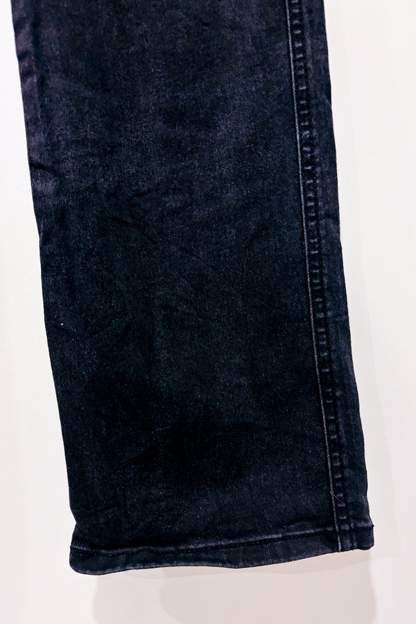 Jeans Mia noir délavé taille mi-haute jambe droite (m)-Denver Hayes-La Penderie du Paradis 🕊