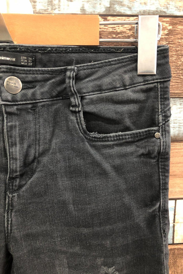 Jeans noir effet usé (xs) seconde main Zara