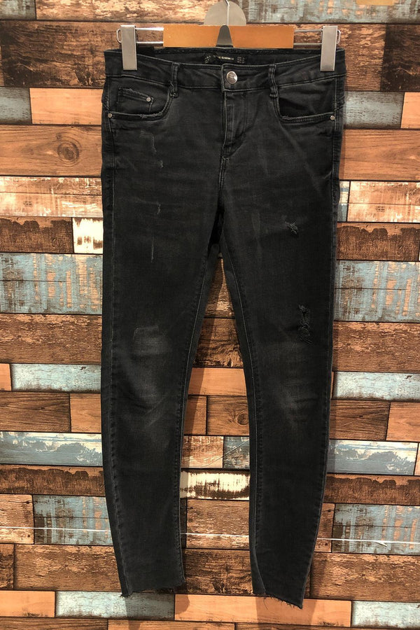 Jeans noir effet usé (xs) seconde main Zara