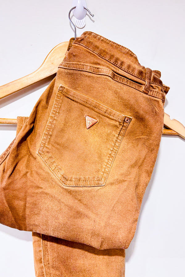 Jeans taupe effet usé jambe étroite (m)-Guess-La Penderie du Paradis 🕊