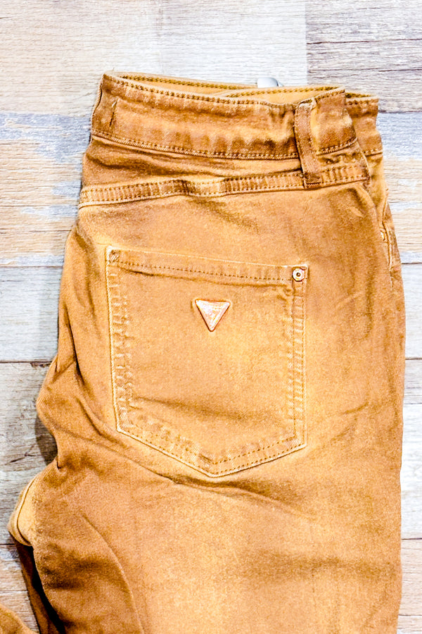 Jeans taupe effet usé jambe étroite (m)-Guess-La Penderie du Paradis 🕊