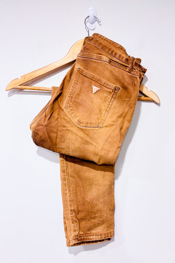 Jeans taupe effet usé jambe étroite (m)-Guess-La Penderie du Paradis 🕊