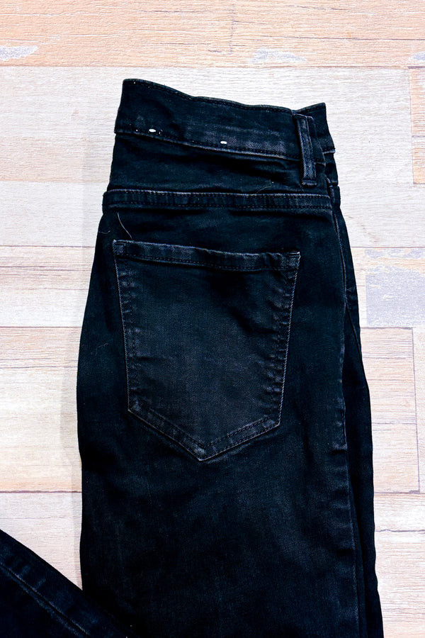 Jeans noir jambe étroite (xs)-Garage-La Penderie du Paradis 🕊