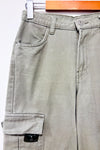 Jeans cargo kaki jambe ample à taille haute (xs)-Refuge-La Penderie du Paradis 🕊