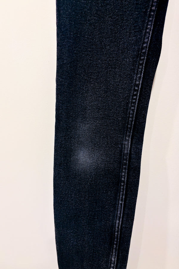 Jeans noir jambe étroite à taille haute (xs)-Zara-La Penderie du Paradis 🕊