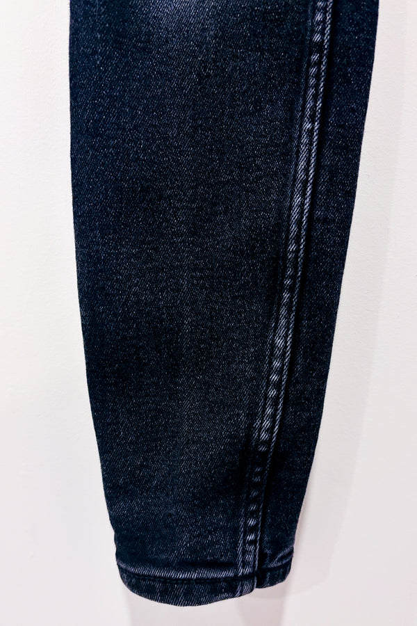 Jeans noir jambe étroite à taille haute (xs)-Zara-La Penderie du Paradis 🕊